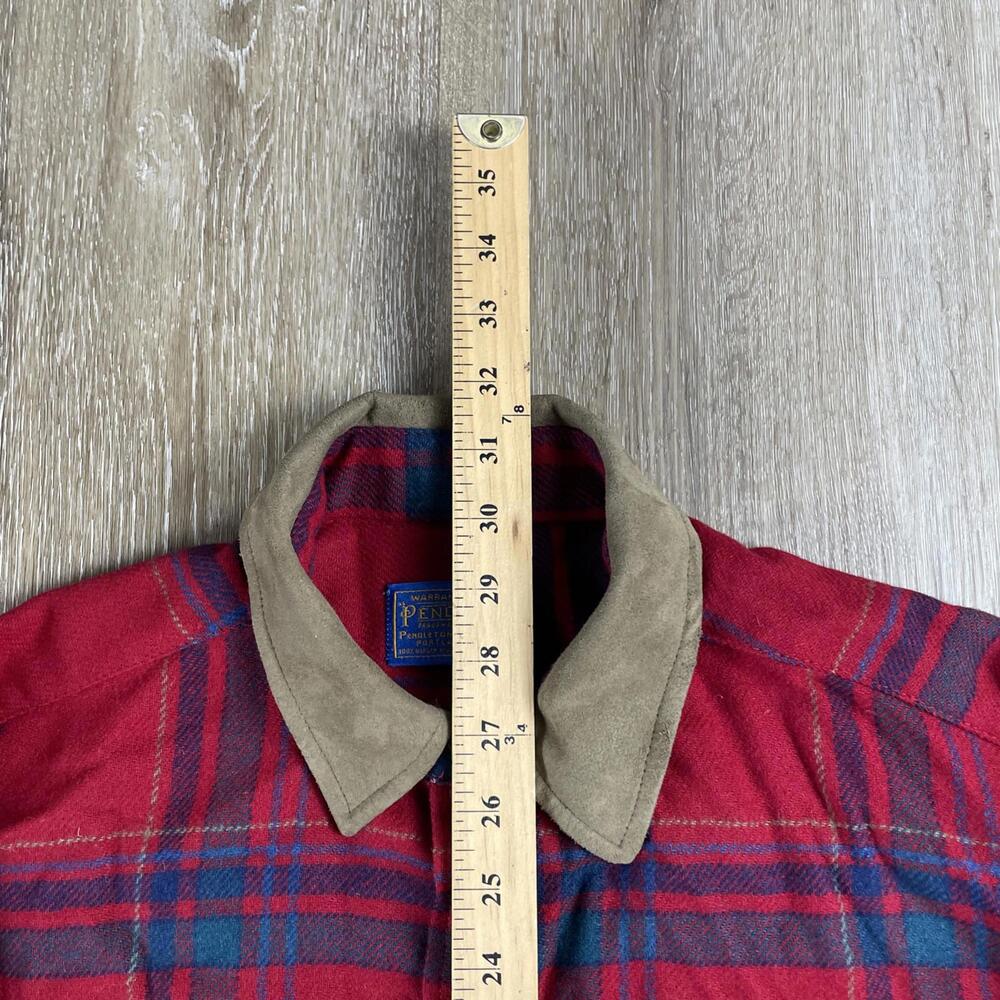 Pendleton Wool Flannel Button Up Small Shirt Red … - image 5